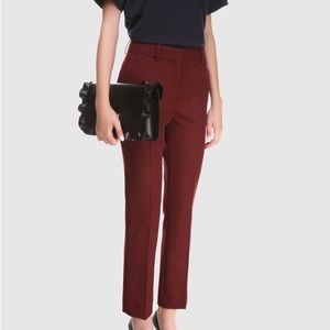 Victoria Beckham Maroon Bordeaux Skinny Trousers
